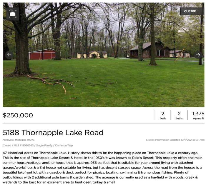 Reid's Resort Thornapple Lake (Cole's Landing)